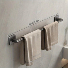Wall Mounted Bathroom Towel Hanger Rack Ring Slipper Holder Bar