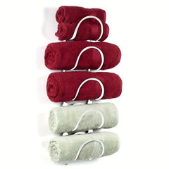 5pcs Towel Rack No Punching Wall Hanging Multifunctional Storage Rack