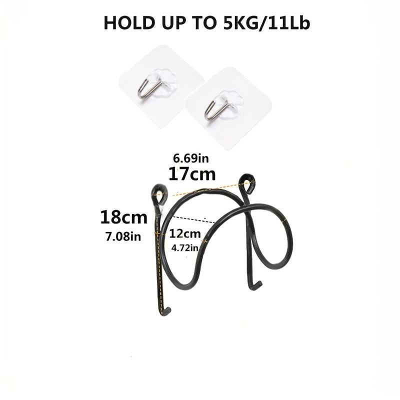 5pcs Towel Rack No Punching Wall Hanging Multifunctional Storage Rack