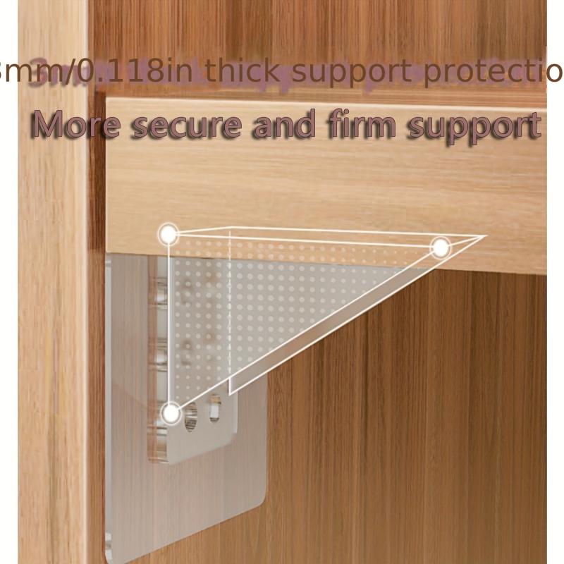 4pcs Adhesive Fixed Shelf Support Pegs Clips for Cabinets and Shelves