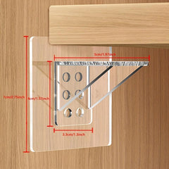 4pcs Adhesive Fixed Shelf Support Pegs Clips for Cabinets and Shelves