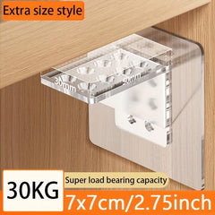 4pcs Adhesive Fixed Shelf Support Pegs Clips for Cabinets and Shelves