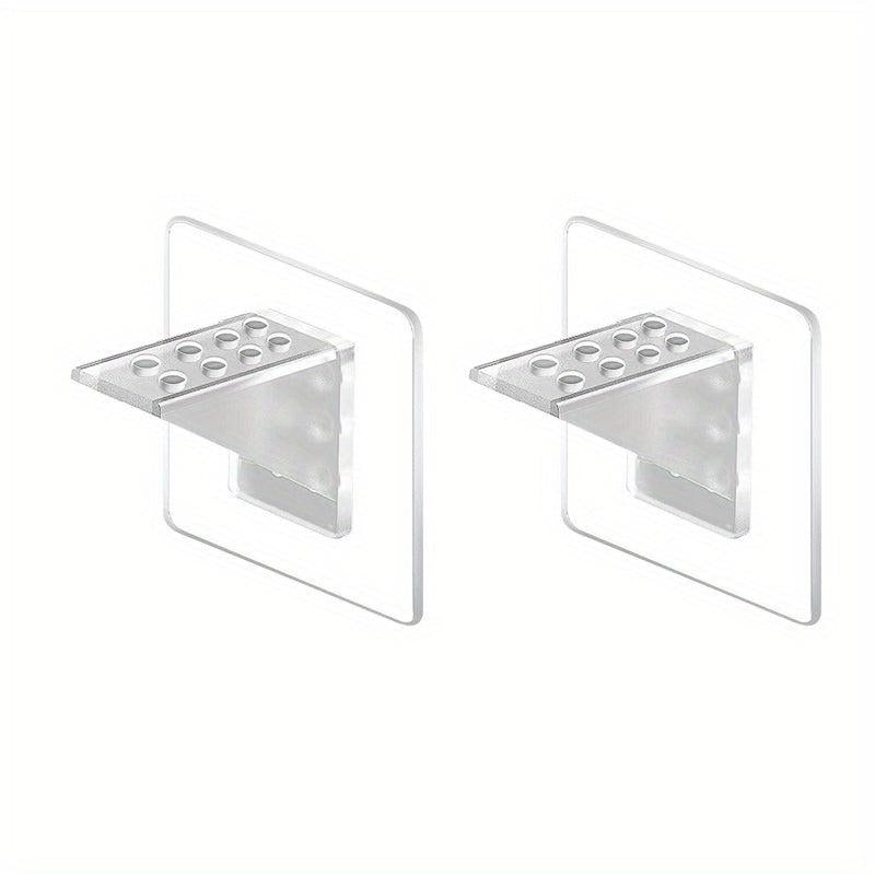4pcs Adhesive Fixed Shelf Support Pegs Clips for Cabinets and Shelves
