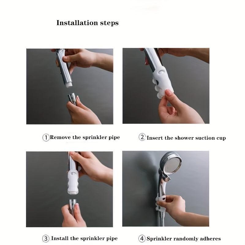 Silicone Suction Cup Shower Head Holder - Easy Installation
