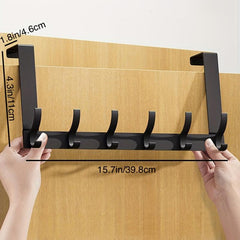 6 Door Hanger Hooks Over The Door Towel Rack Coat Towel Bag Robe Hat Bathroom