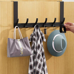 6 Door Hanger Hooks Over The Door Towel Rack Coat Towel Bag Robe Hat Bathroom