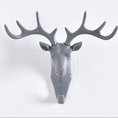 Deer Head Wall Hook Key Hook Easy To Install Plastic Adhesive Hooks