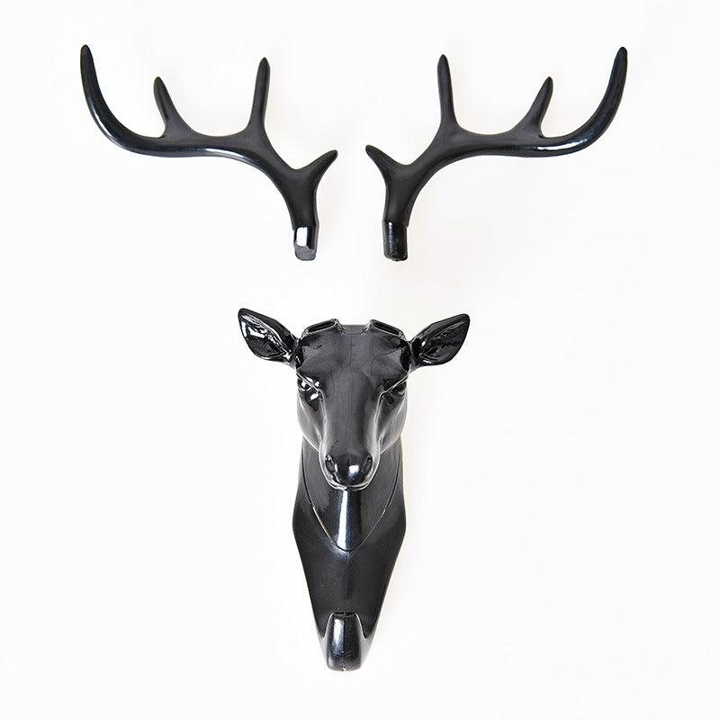 Deer Head Wall Hook Key Hook Easy To Install Plastic Adhesive Hooks