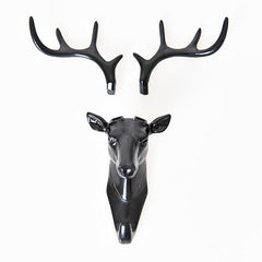 Deer Head Wall Hook Key Hook Easy To Install Plastic Adhesive Hooks