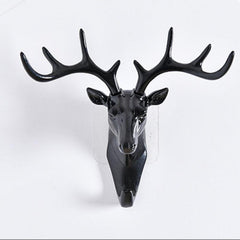 Deer Head Wall Hook Key Hook Easy To Install Plastic Adhesive Hooks