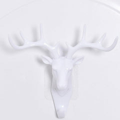 Deer Head Wall Hook Key Hook Easy To Install Plastic Adhesive Hooks