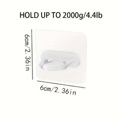 4pcs Bathroom Punch Multifunctional Round Hook Adhesive Hook