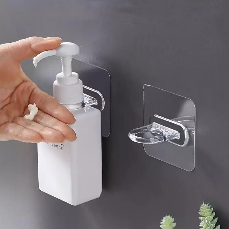 4pcs Bathroom Punch Multifunctional Round Hook Adhesive Hook