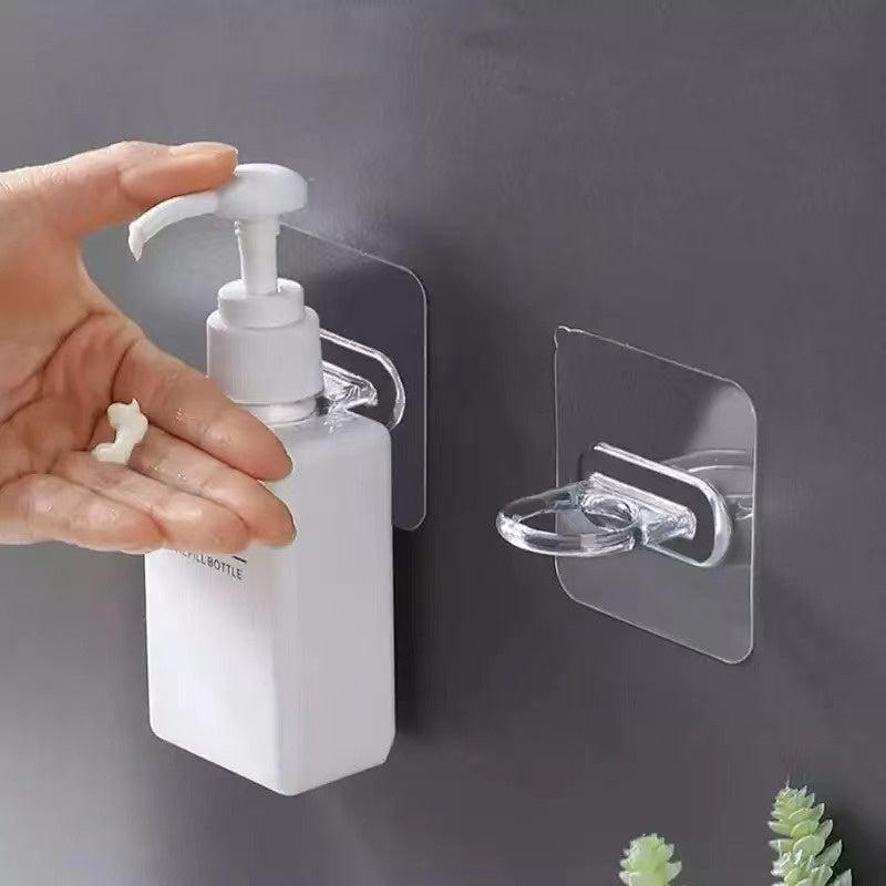 4pcs Bathroom Punch Multifunctional Round Hook Adhesive Hook