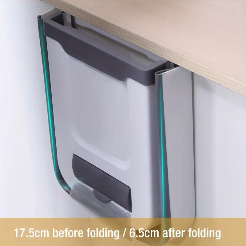 Kitchen Folding Trash Can Wall Mounted Garbage Can Cabinet Door Hanging