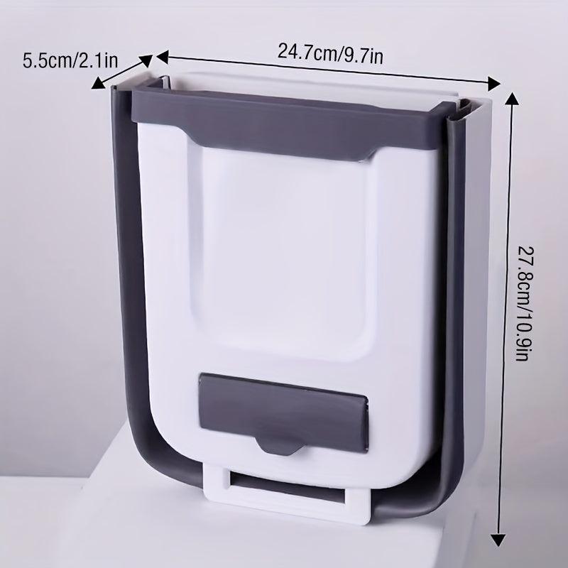 Kitchen Folding Trash Can Wall Mounted Garbage Can Cabinet Door Hanging