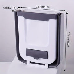 Kitchen Folding Trash Can Wall Mounted Garbage Can Cabinet Door Hanging