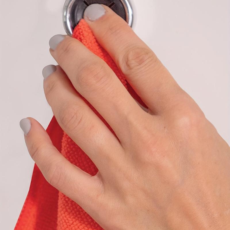 2pcs Adhesive Kitchen Towel Holder Circular Rack Wall Mounted Hand Towel Hook