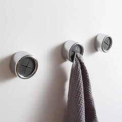 3pcs Adhesive Bathroom Towel Hooks Round Hand Towel Holder