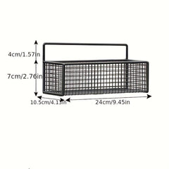 Wall-mounted Bathroom Storage Rack with Hooks