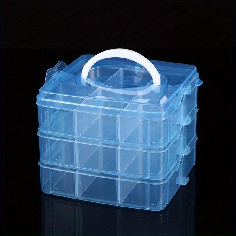 Plastic Storage Box Three Layer Jewelry Organizer Home Small Storage Case