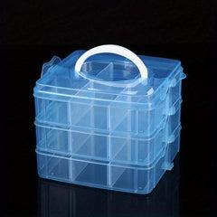 Plastic Storage Box Three Layer Jewelry Organizer Home Small Storage Case