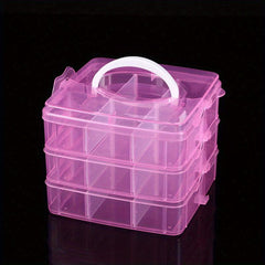 Plastic Storage Box Three Layer Jewelry Organizer Home Small Storage Case