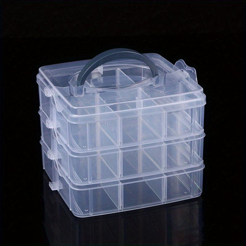 Plastic Storage Box Three Layer Jewelry Organizer Home Small Storage Case