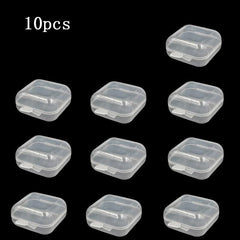 10pcs Mini Portable Storage Case Plastic Transparent Pill Box