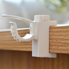Adjustable Curtain Rod Holder Hooks Set No Drilling, Bathroom and Hotel 1.97inch