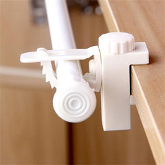 Adjustable Curtain Rod Holder Hooks Set No Drilling, Bathroom and Hotel 1.97inch