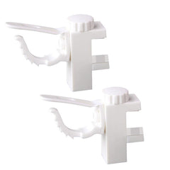 Adjustable Curtain Rod Holder Hooks Set No Drilling, Bathroom and Hotel 1.97inch