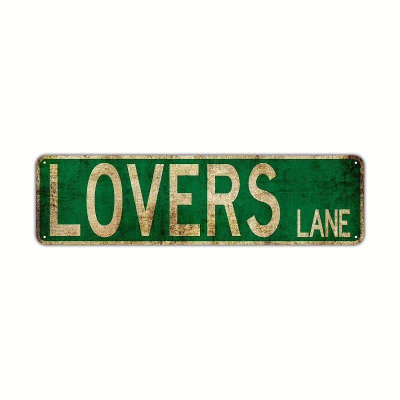 Retro Metal Tin Signs Rustic Street Road Signs Amusement Park Scenic