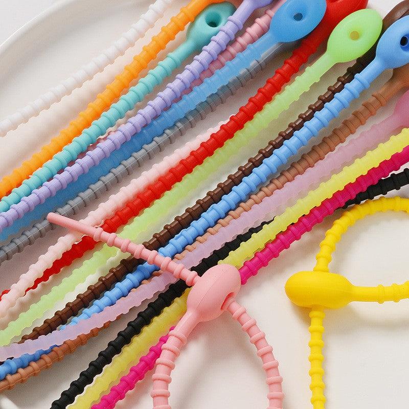 5pcs Silicone Straps for Cables & Keychains - Organize Your Gadgets
