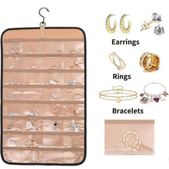 Double-sided Hanging Jewelry Organizer with 20 Jewelry Bags
