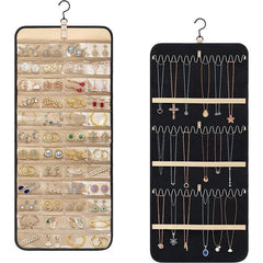 Double-sided Hanging Jewelry Organizer with 20 Jewelry Bags