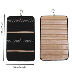 Double-sided Hanging Jewelry Organizer with 20 Jewelry Bags