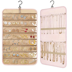 Double-sided Hanging Jewelry Organizer with 20 Jewelry Bags