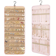 Double-sided Hanging Jewelry Organizer with 20 Jewelry Bags