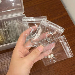 20pcs Anti-oxidation Zipper Jewelry Bags Clear Small Organizer Pouch