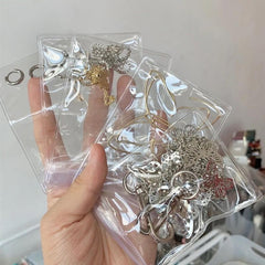 20pcs Anti-oxidation Zipper Jewelry Bags Clear Small Organizer Pouch