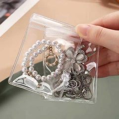 20pcs Anti-oxidation Zipper Jewelry Bags Clear Small Organizer Pouch