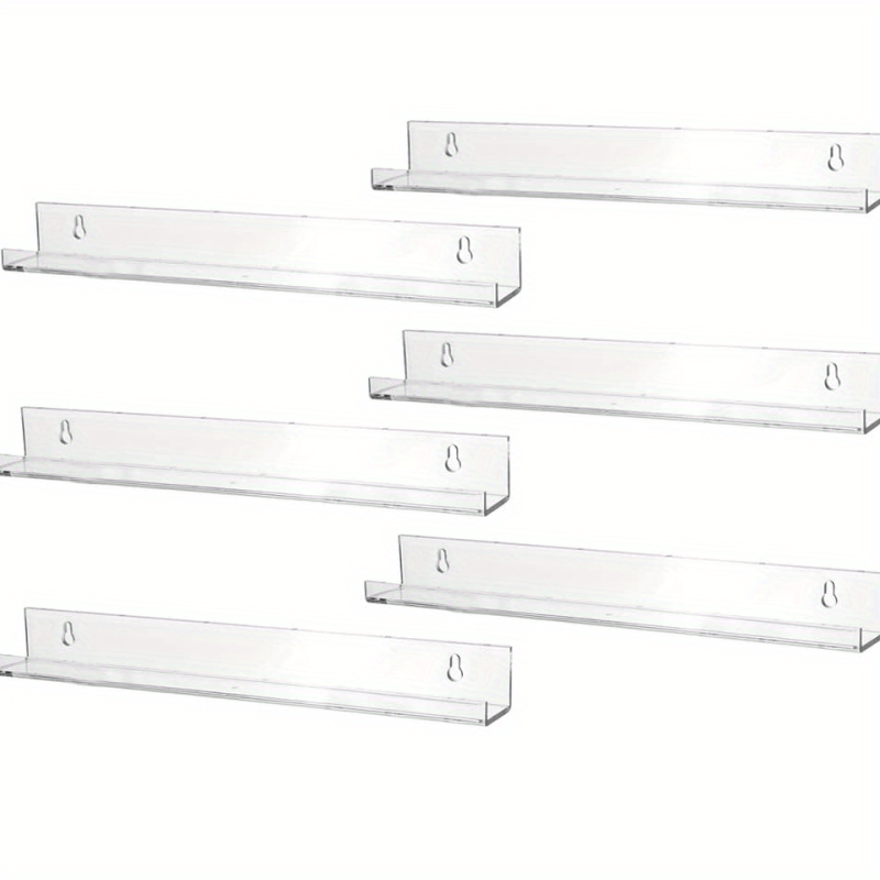Transparent Acrylic Storage Rack Wall Mounted Floating Shelf