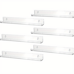 Transparent Acrylic Storage Rack Wall Mounted Floating Shelf
