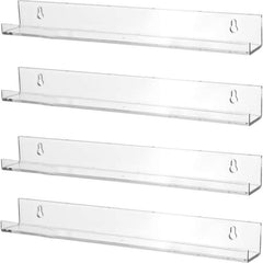 Transparent Acrylic Storage Rack Wall Mounted Floating Shelf