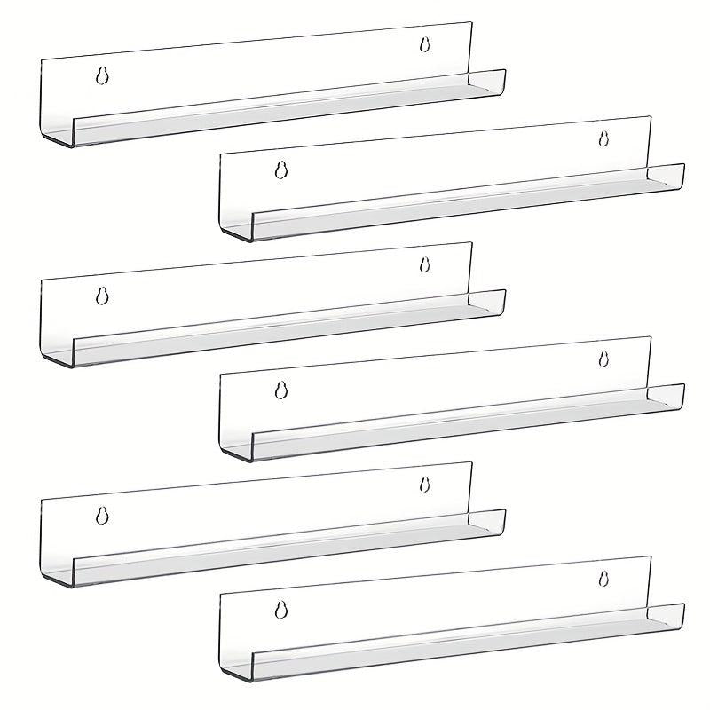 Transparent Acrylic Storage Rack Wall Mounted Floating Shelf