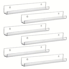 Transparent Acrylic Storage Rack Wall Mounted Floating Shelf