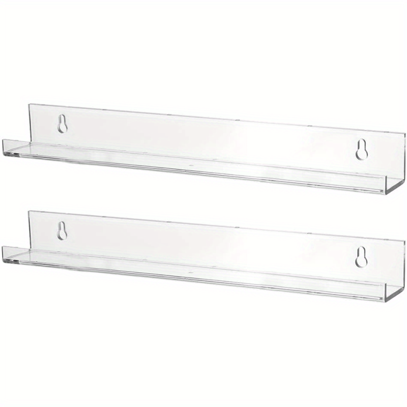 Transparent Acrylic Storage Rack Wall Mounted Floating Shelf
