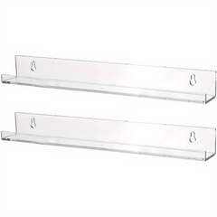 Transparent Acrylic Storage Rack Wall Mounted Floating Shelf