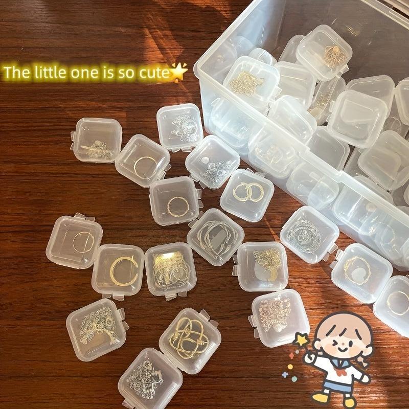 Transparent Plastic Small Jewelry Box Earplugs Fishhook Storage Pill Organizer